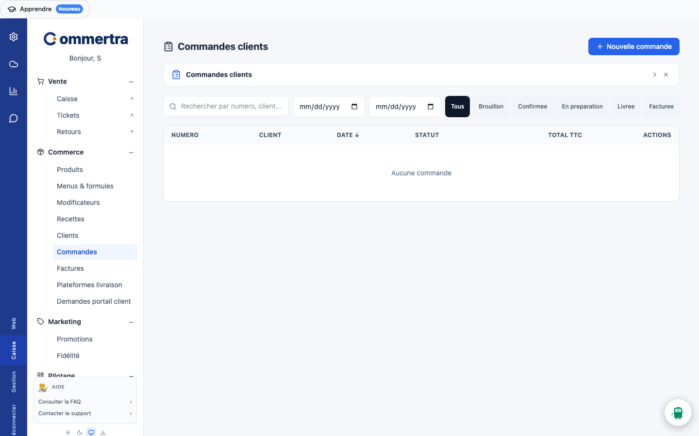 Click & collect + commandes en ligne synchronisées