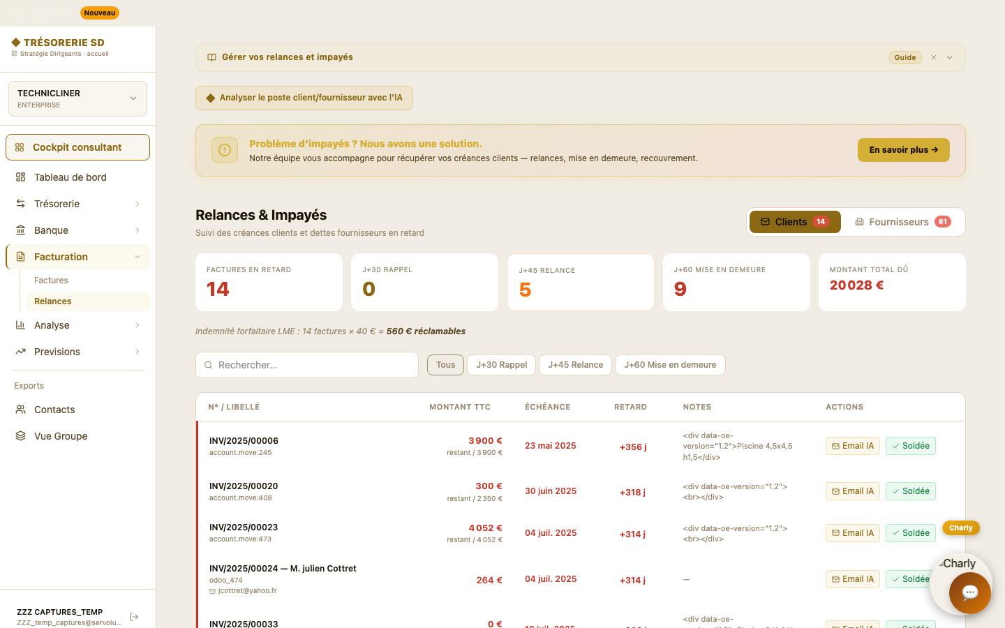 Relances clients programmées (email + SMS auto)